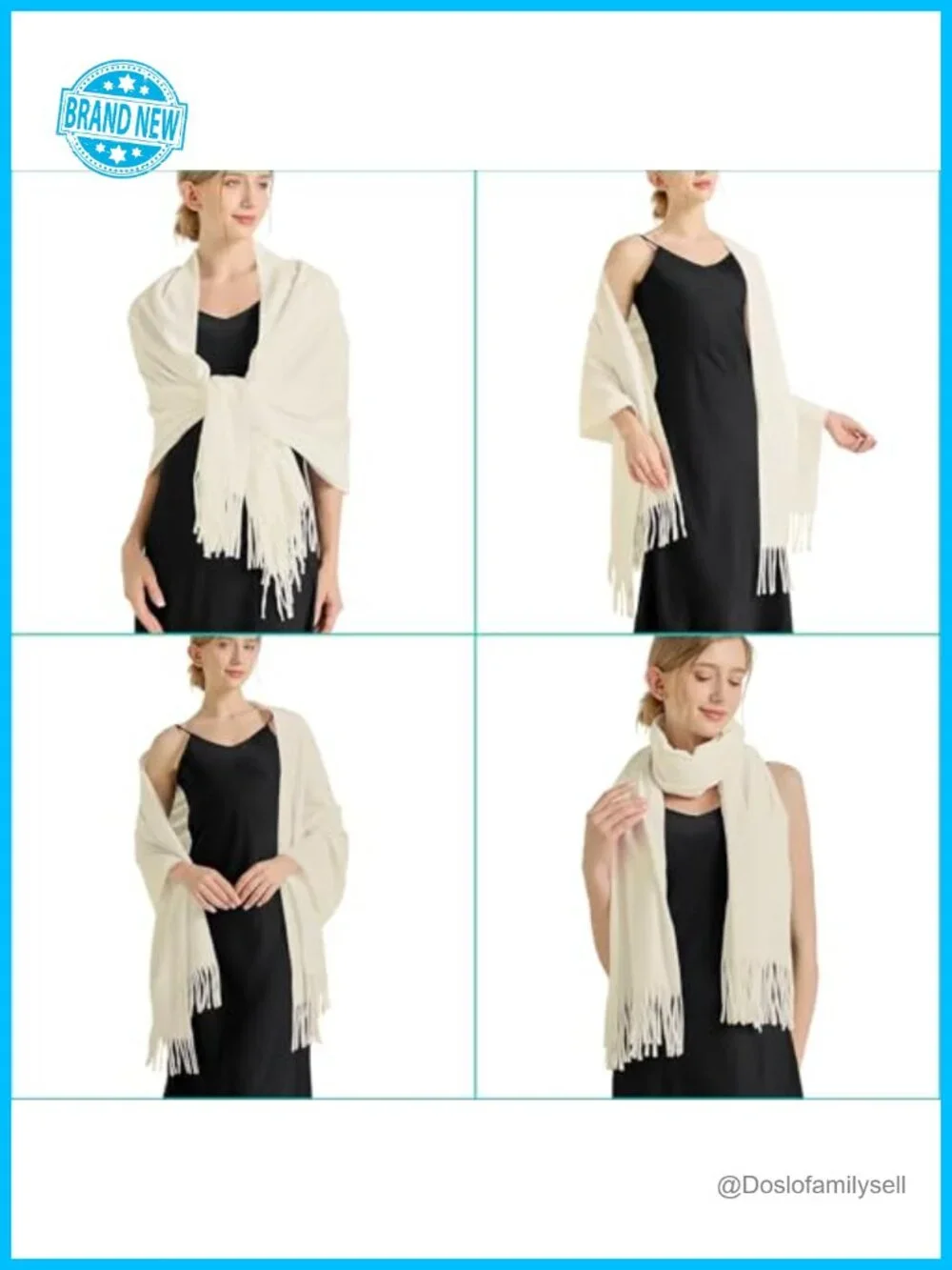 Soft Pashmina Shawl and Wrap for Evening Dresses Wedding Bridesmaid Scarf